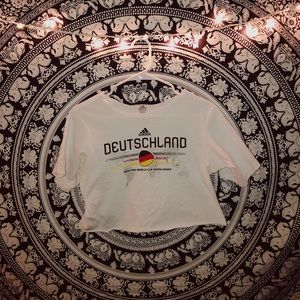 VINTAGE Adidas White World Cup Crop
